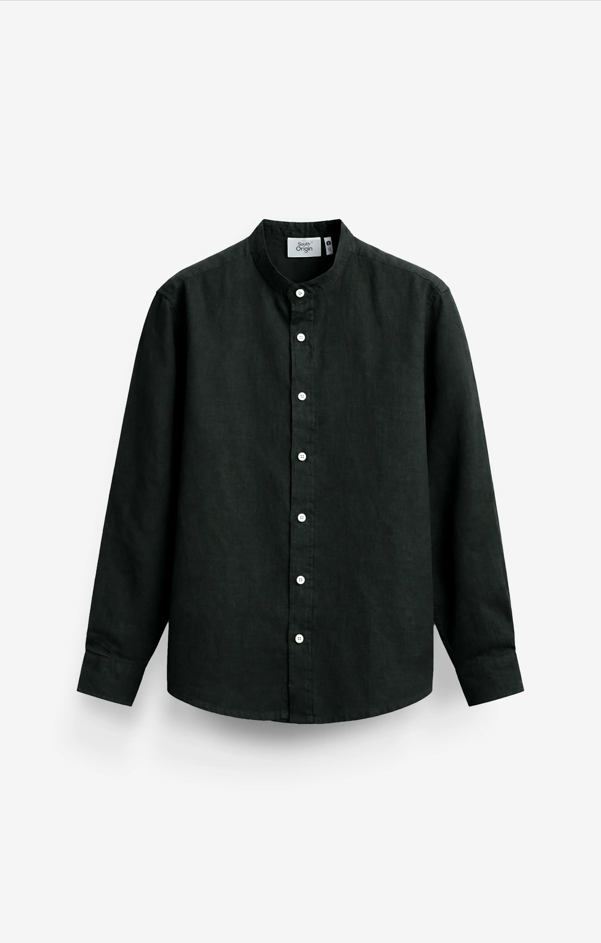 100% LINEN DARK GREEN SHIRT