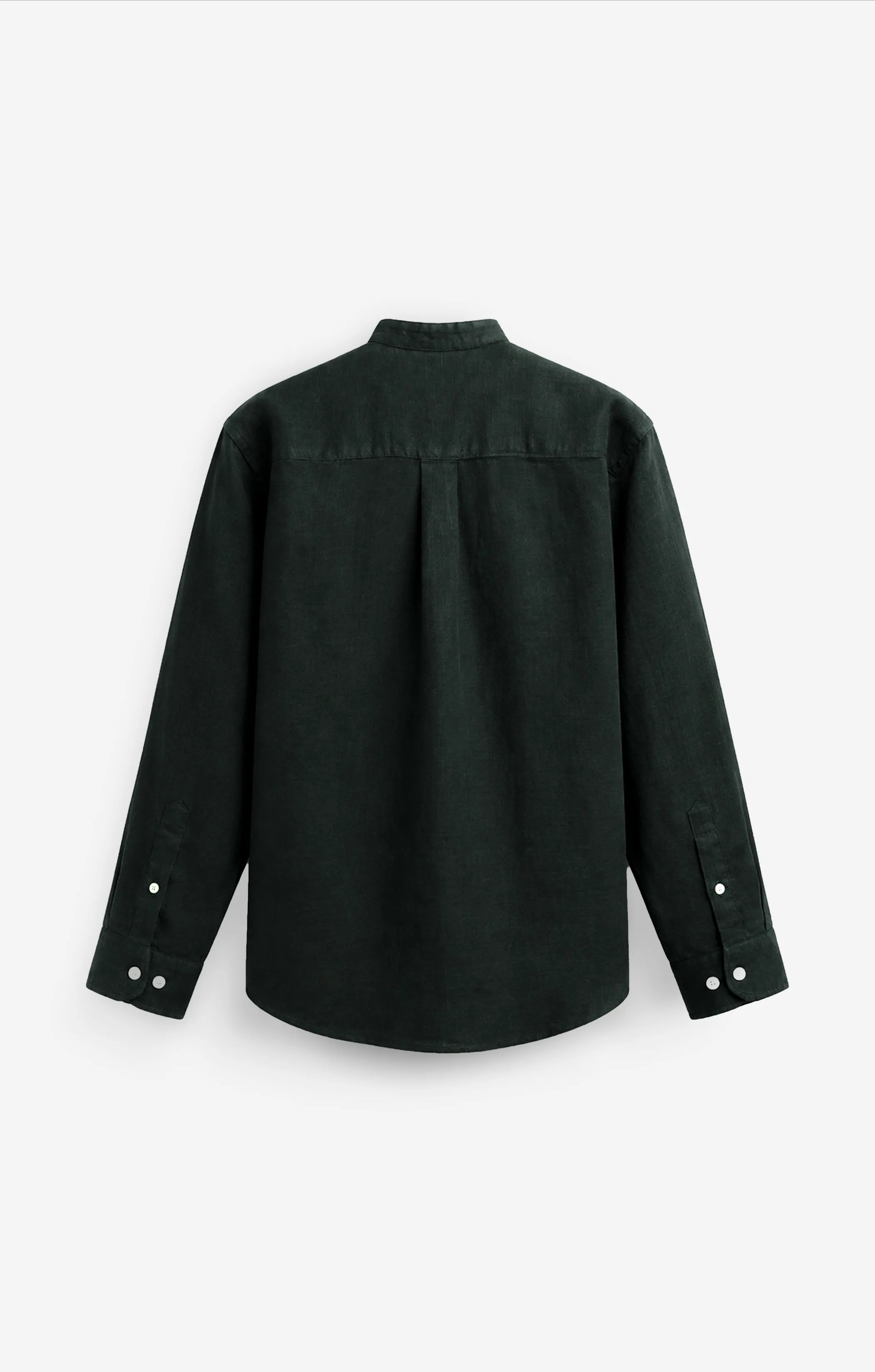 100% LINEN DARK GREEN SHIRT