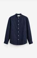 VELAIR LINEN NAVY BLUE SHIRT