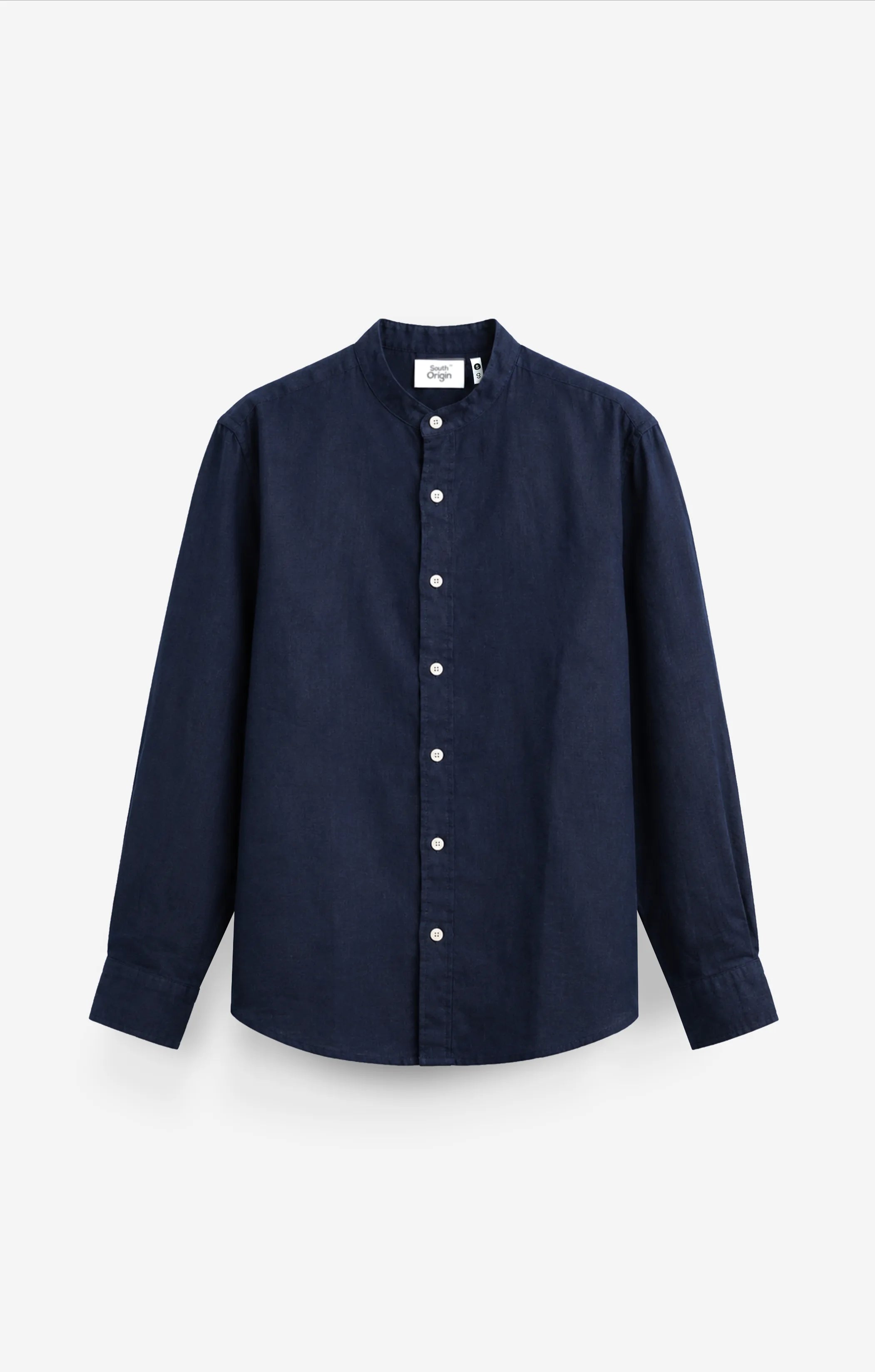 VELAIR LINEN NAVY BLUE SHIRT
