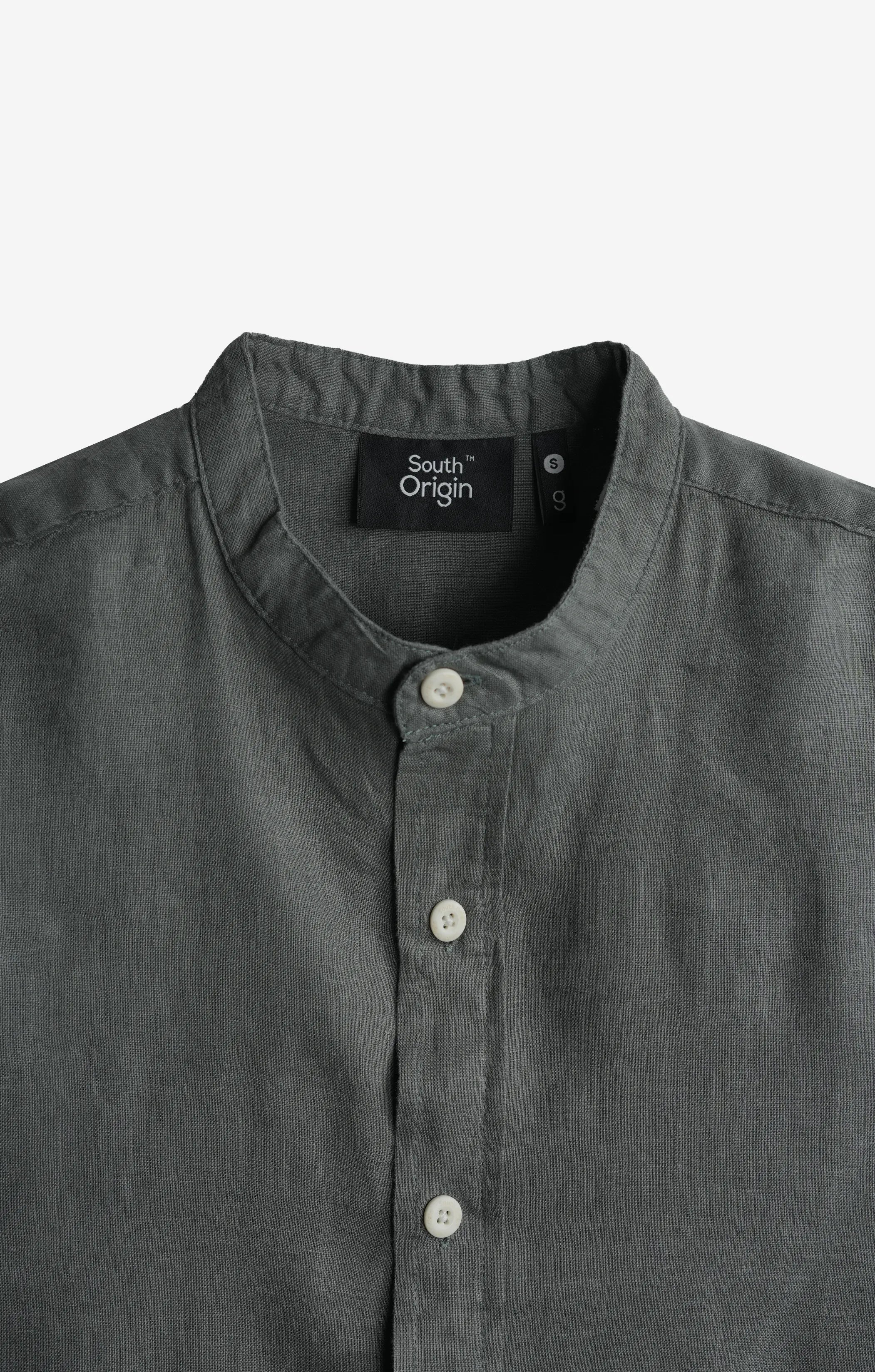 100% LINEN SAGE GREEN SHIRT
