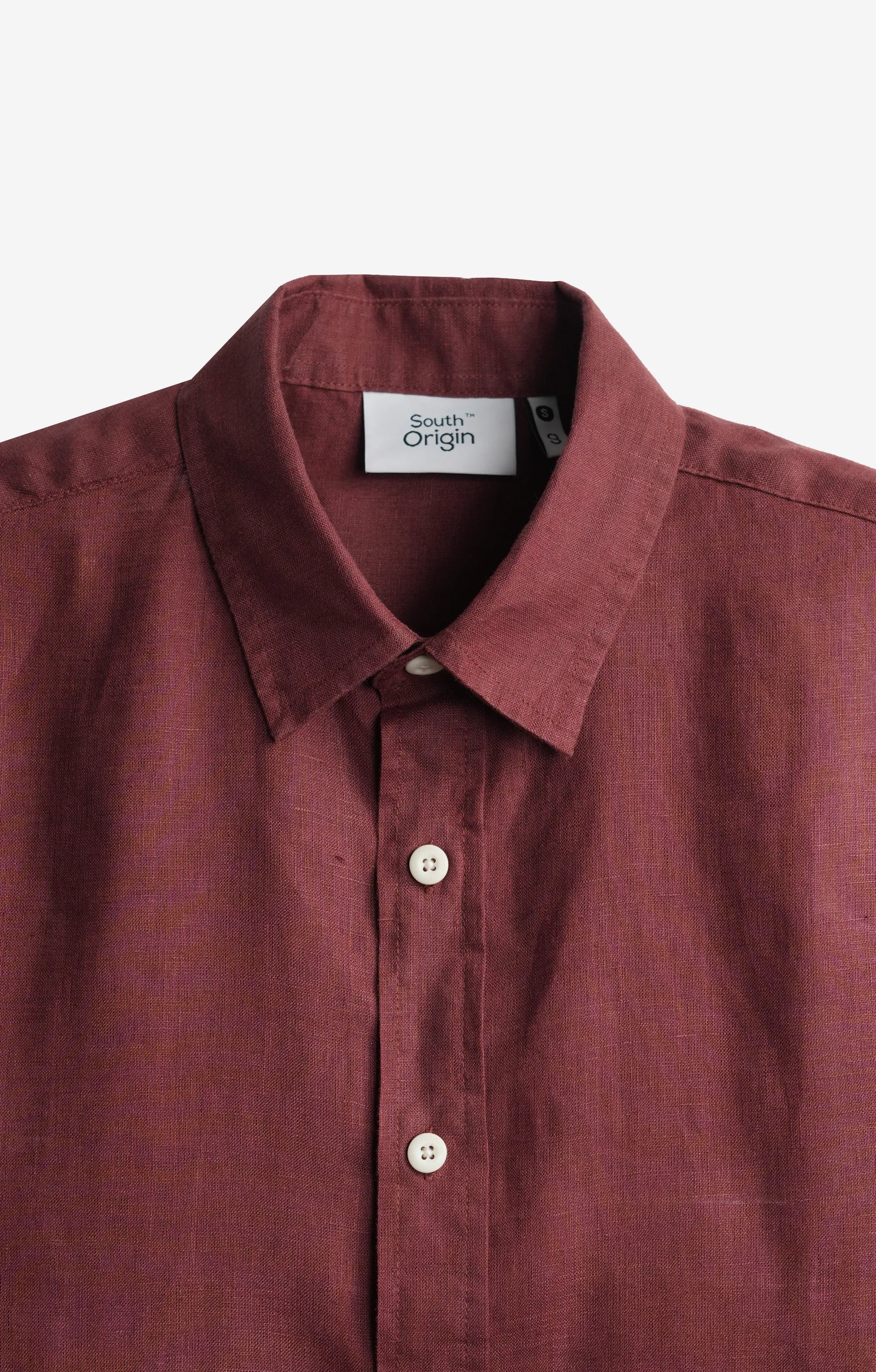VELAIR LINEN MAROON SHIRT