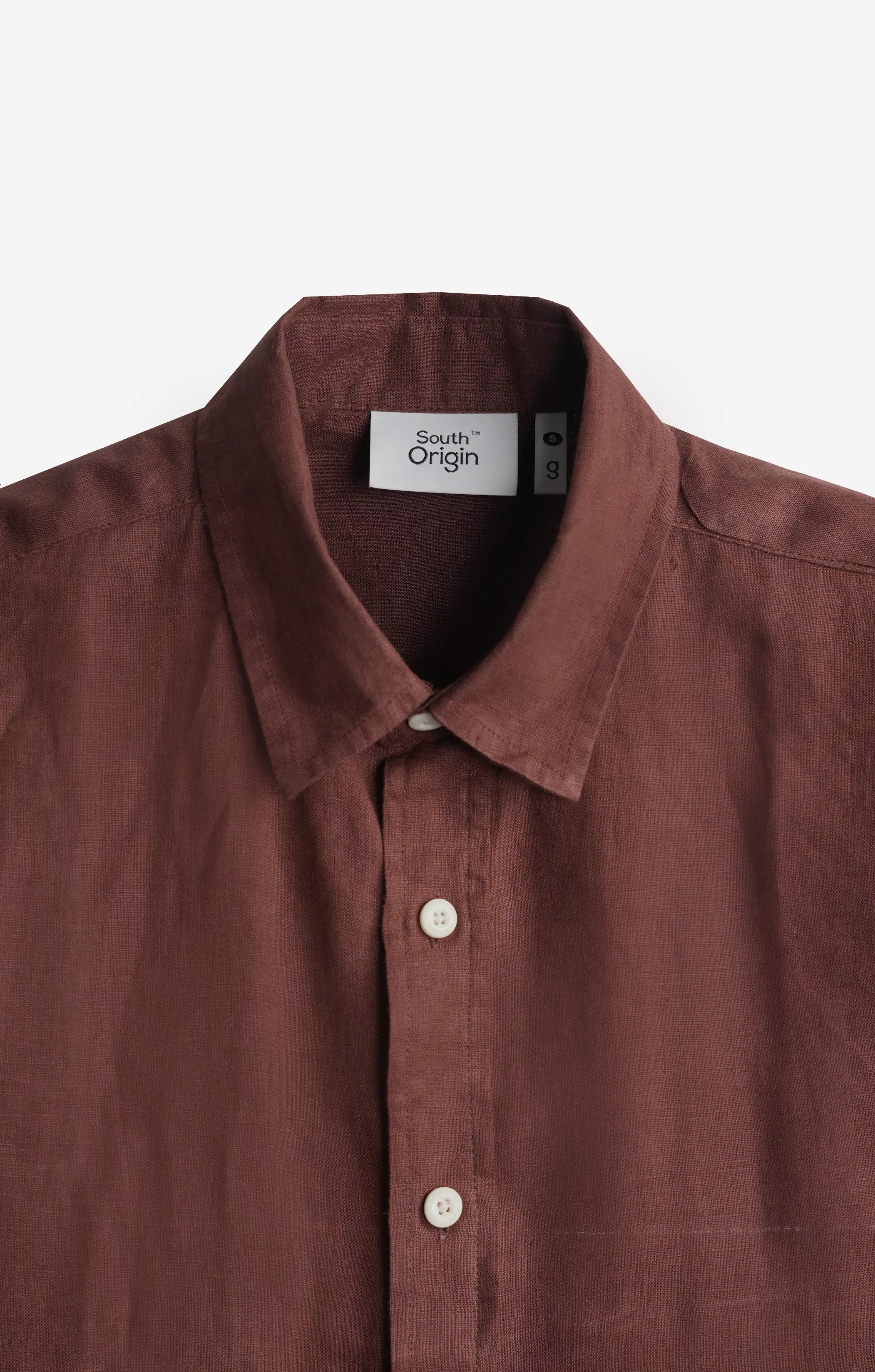 100% LINEN BROWN SHIRT