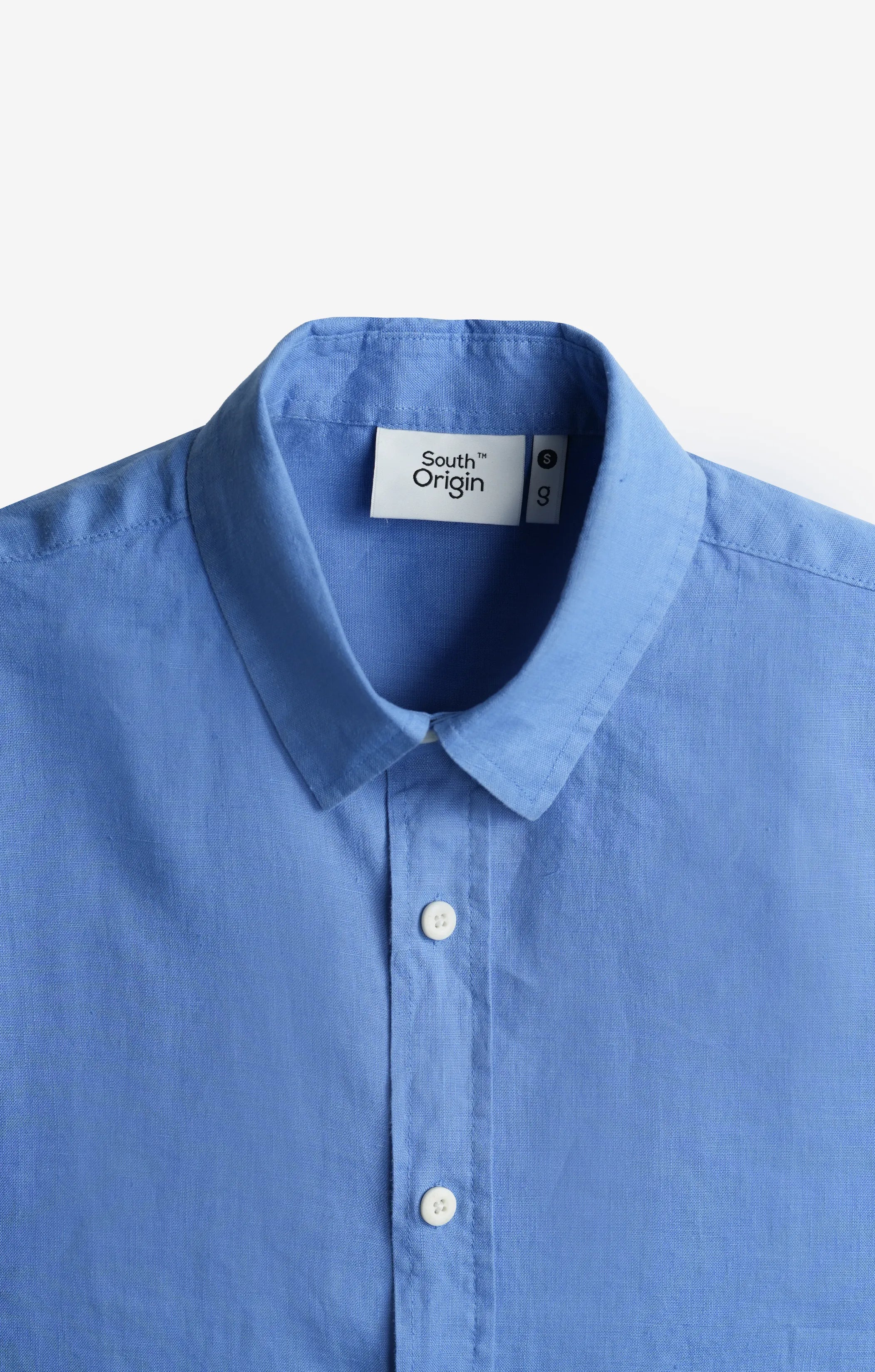 100% LINEN BLUE SHIRT