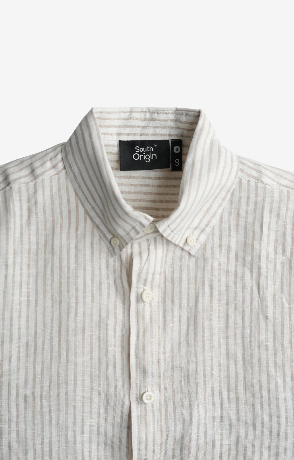 VELAIR LINEN BROWN NARROW SHIRT