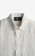 VELAIR LINEN BROWN NARROW SHIRT