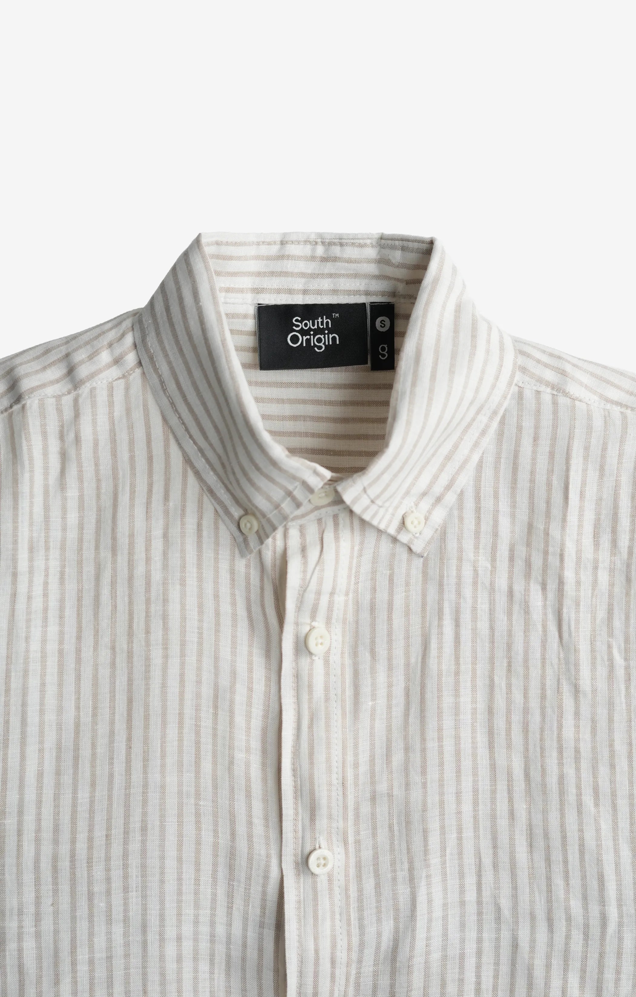 VELAIR LINEN BROWN NARROW SHIRT