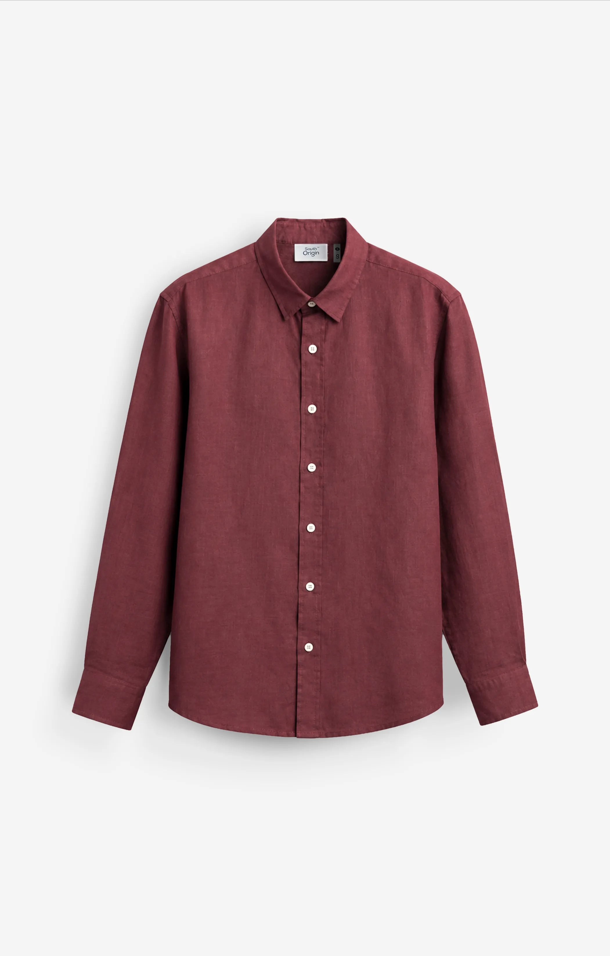 VELAIR LINEN MAROON SHIRT
