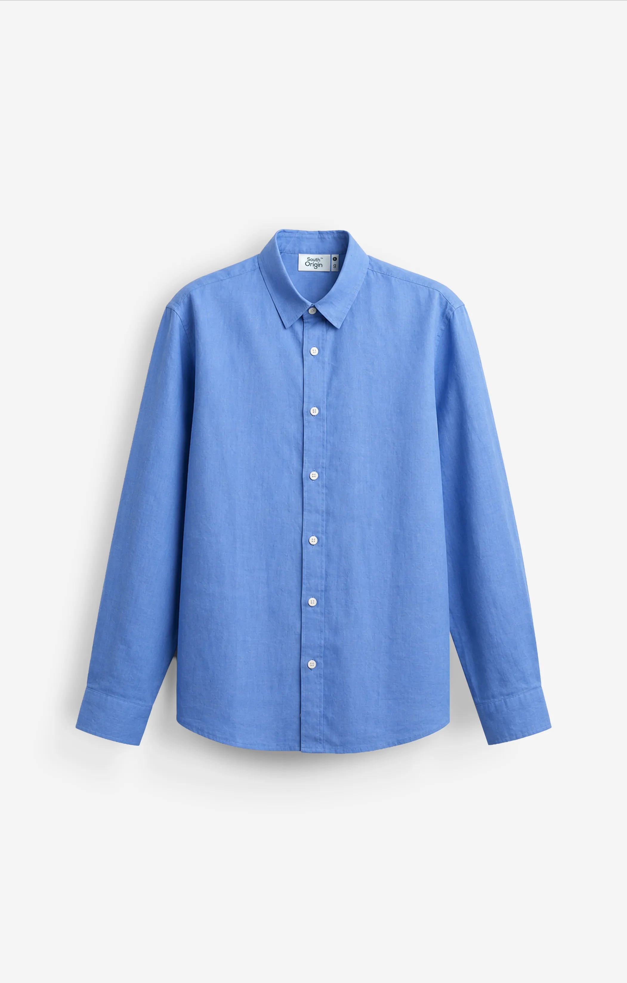 100% LINEN BLUE SHIRT