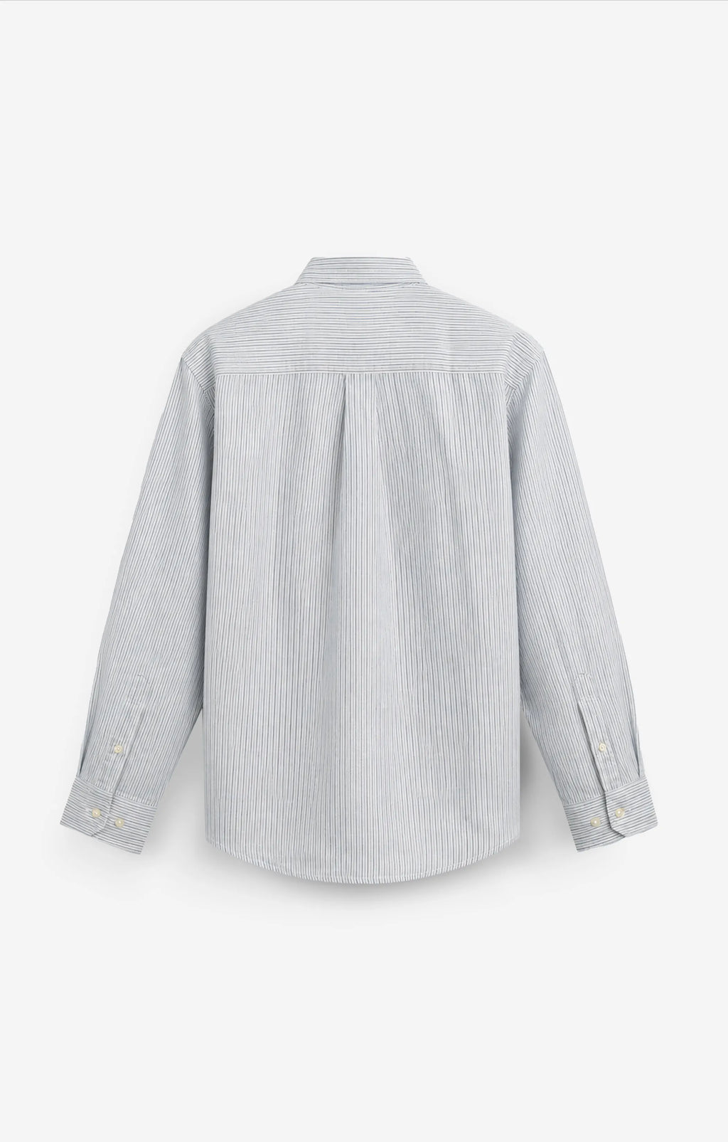 LINEN-COTTON BLUE STRIPS SHIRT