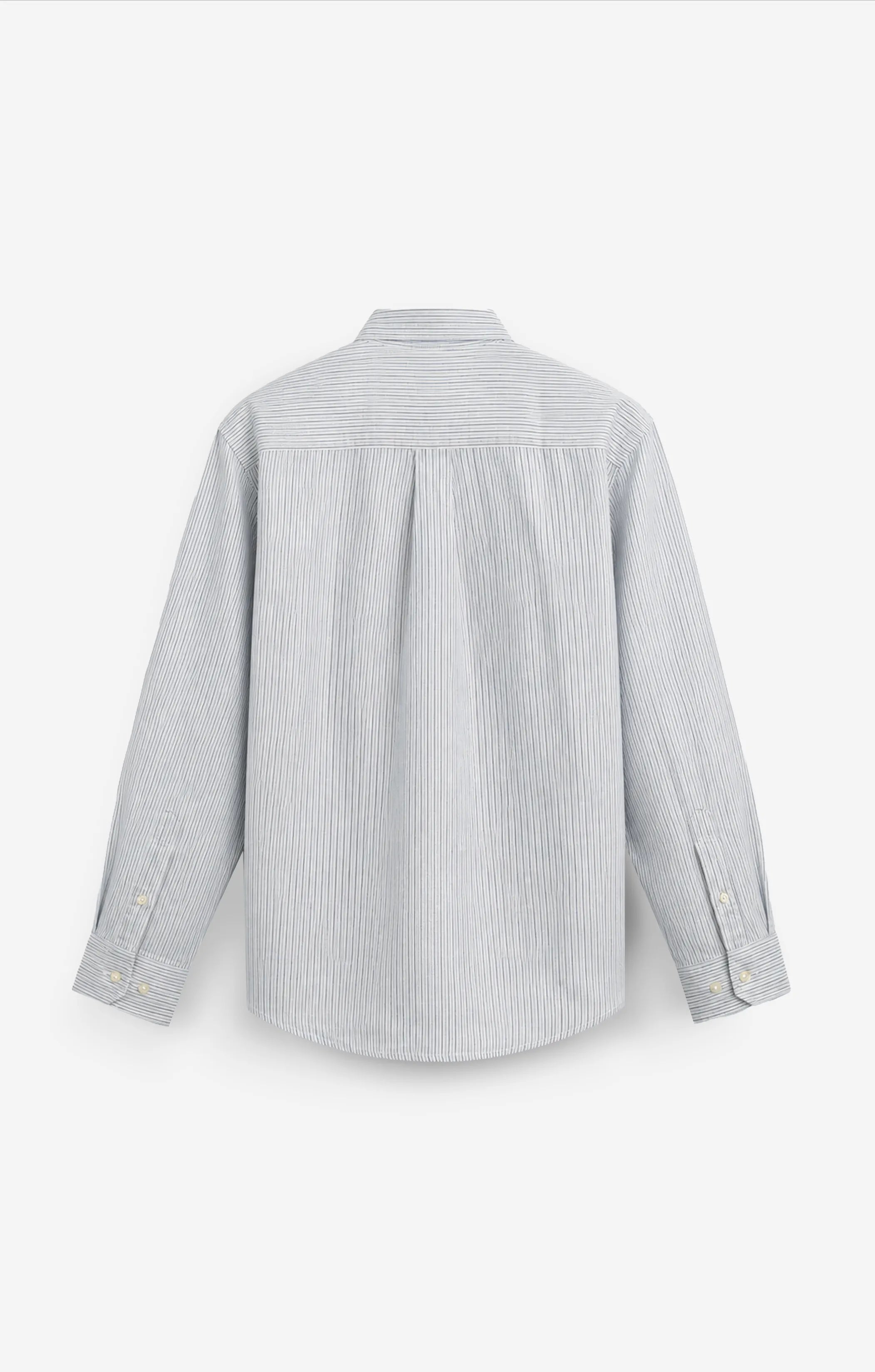 LINEN-COTTON BLUE STRIPS SHIRT