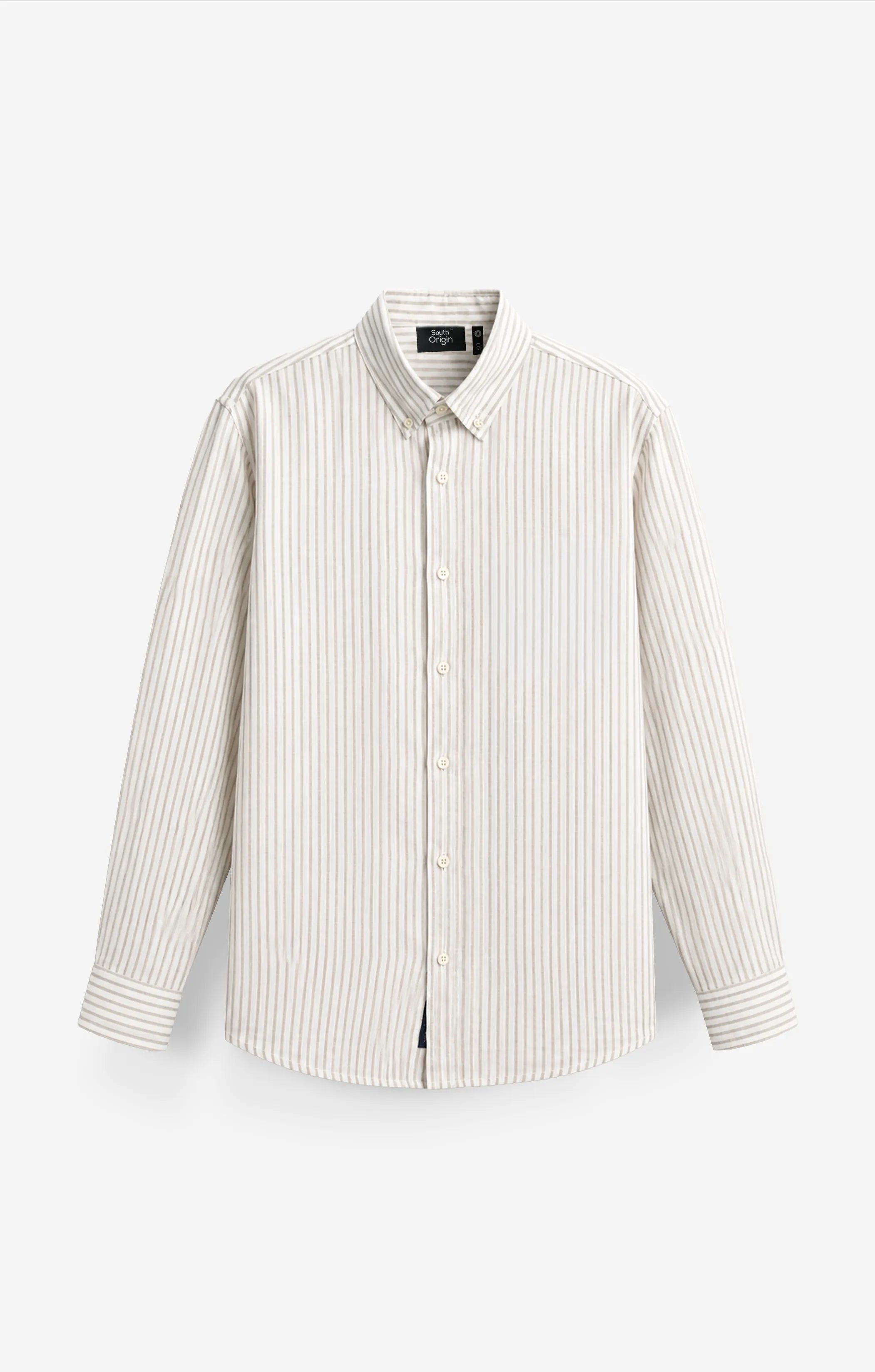 VELAIR LINEN BROWN NARROW SHIRT