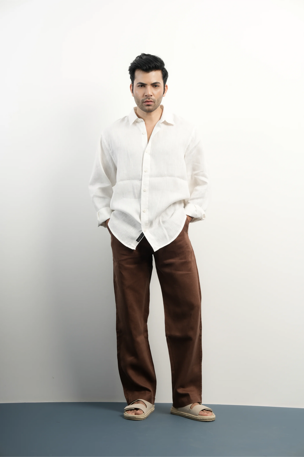 VELAIR  LINEN WHITE SHIRT