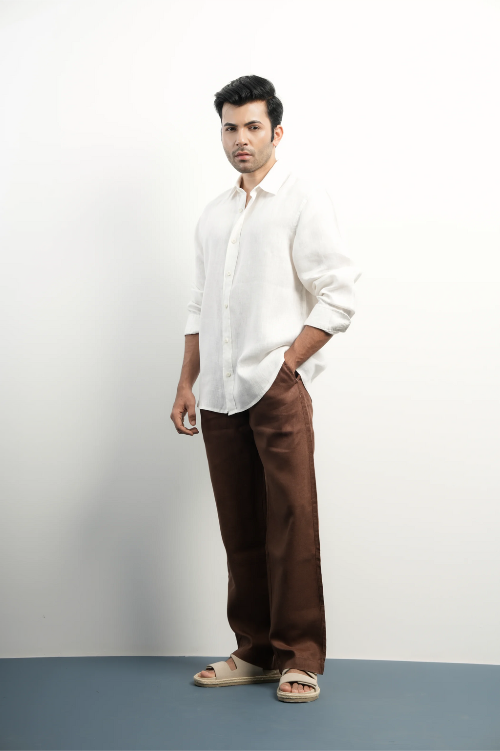 VELAIR  LINEN WHITE SHIRT