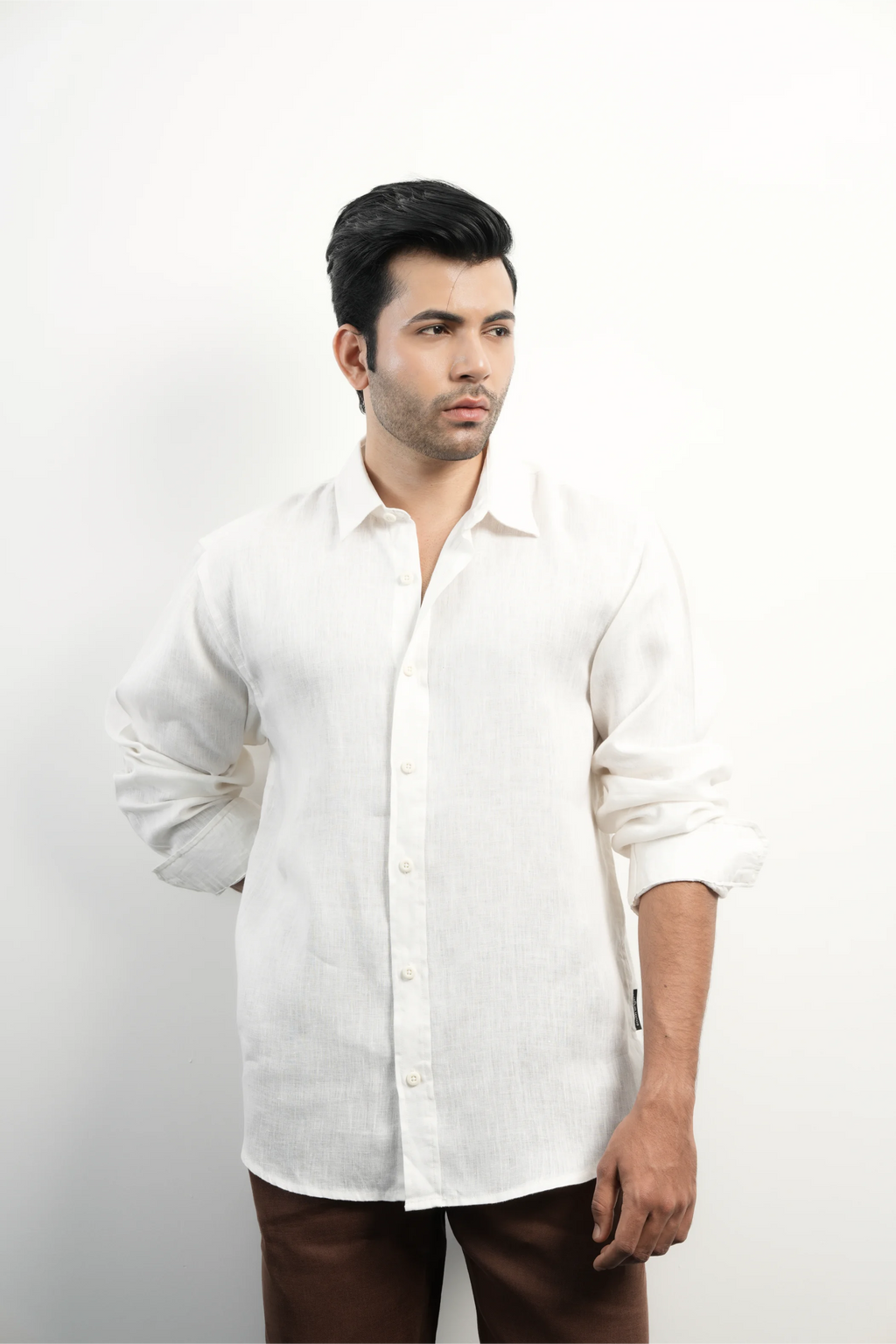 VELAIR  LINEN WHITE SHIRT