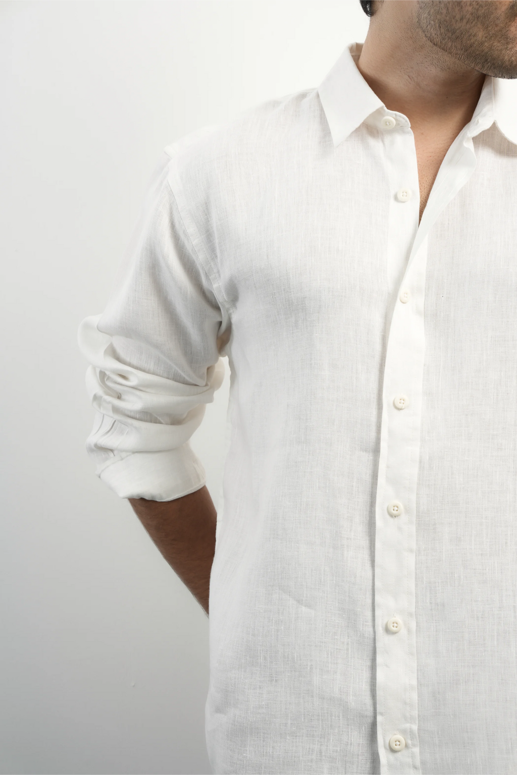 VELAIR  LINEN WHITE SHIRT