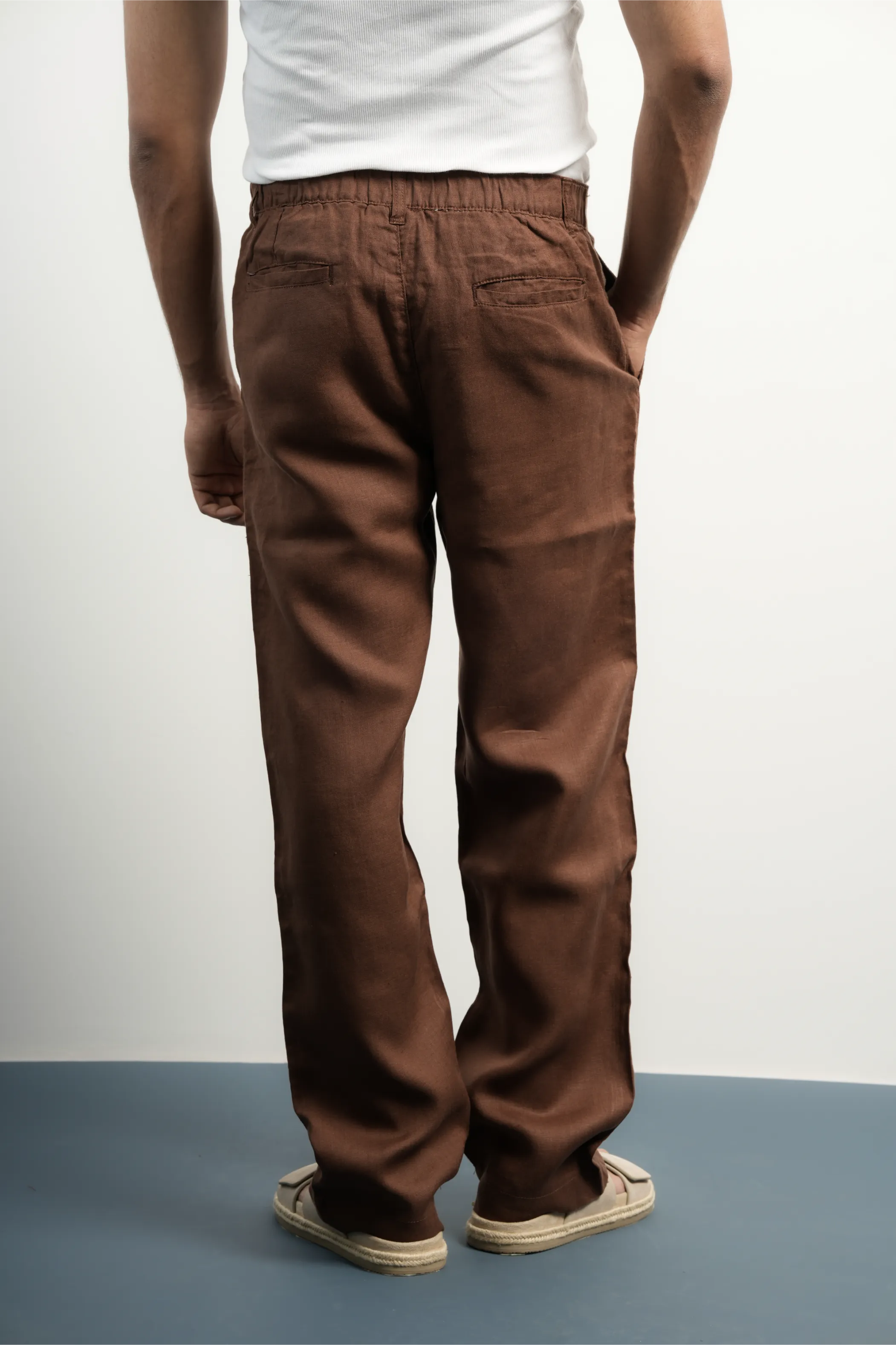 100% LINEN RELAXED FIT PANTS