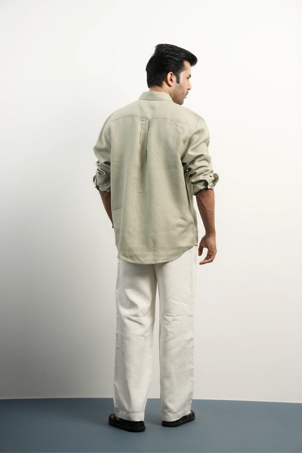 100% LINEN LAUREL GREEN SHIRT
