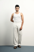 100% LINEN RELAXED FIT PANTS