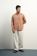 VELAIR LINEN BRICK RED SHIRTS