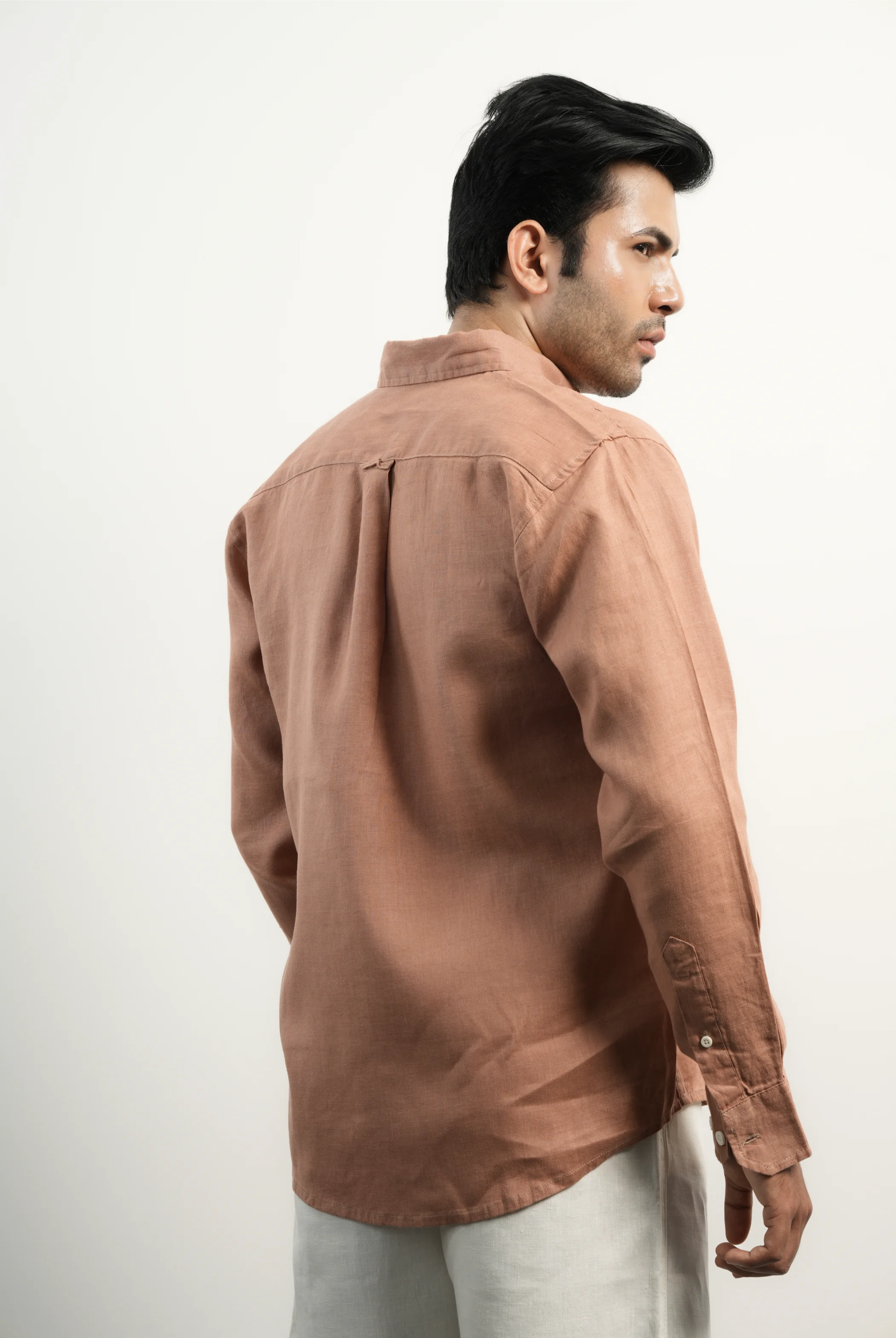 VELAIR LINEN BRICK RED SHIRTS