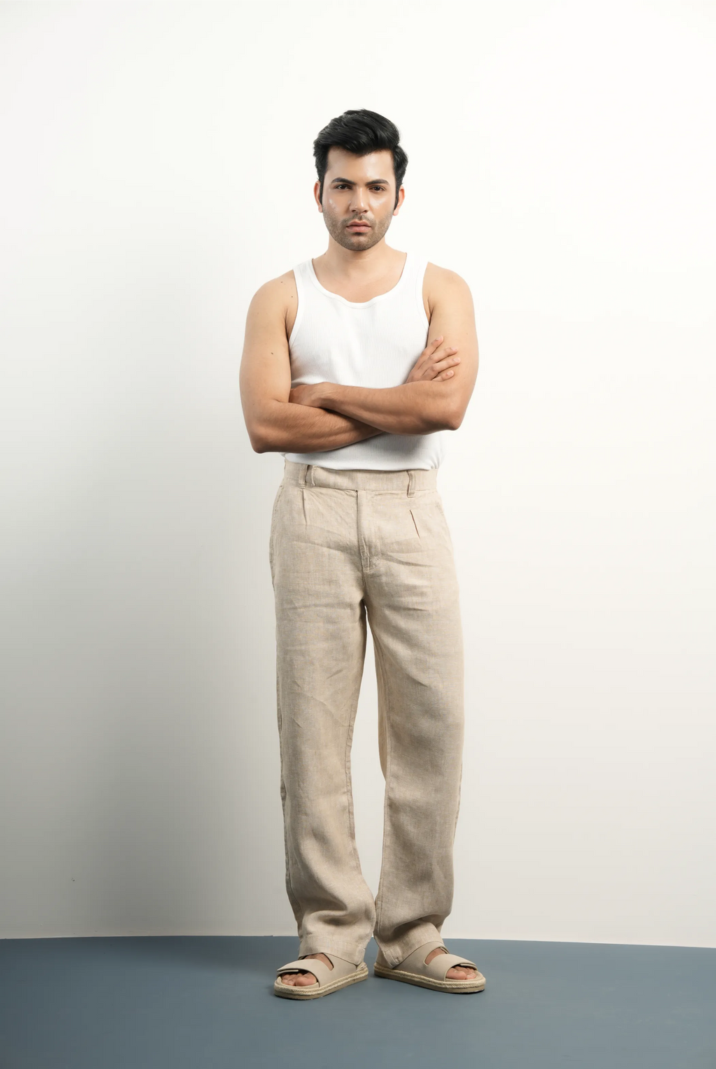 VELAIR LINEN REGULAR FIT PANTS