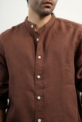 VELAIR LINEN RELAXED FIT COCOA SHIRT