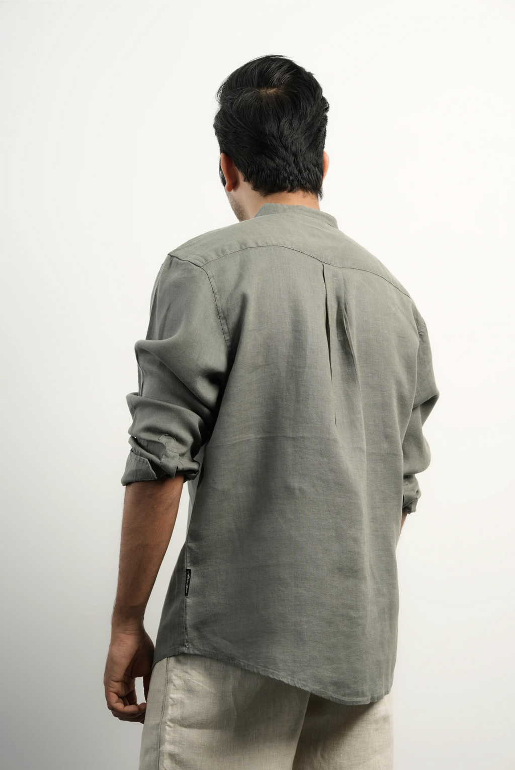100% LINEN SAGE GREEN SHIRT