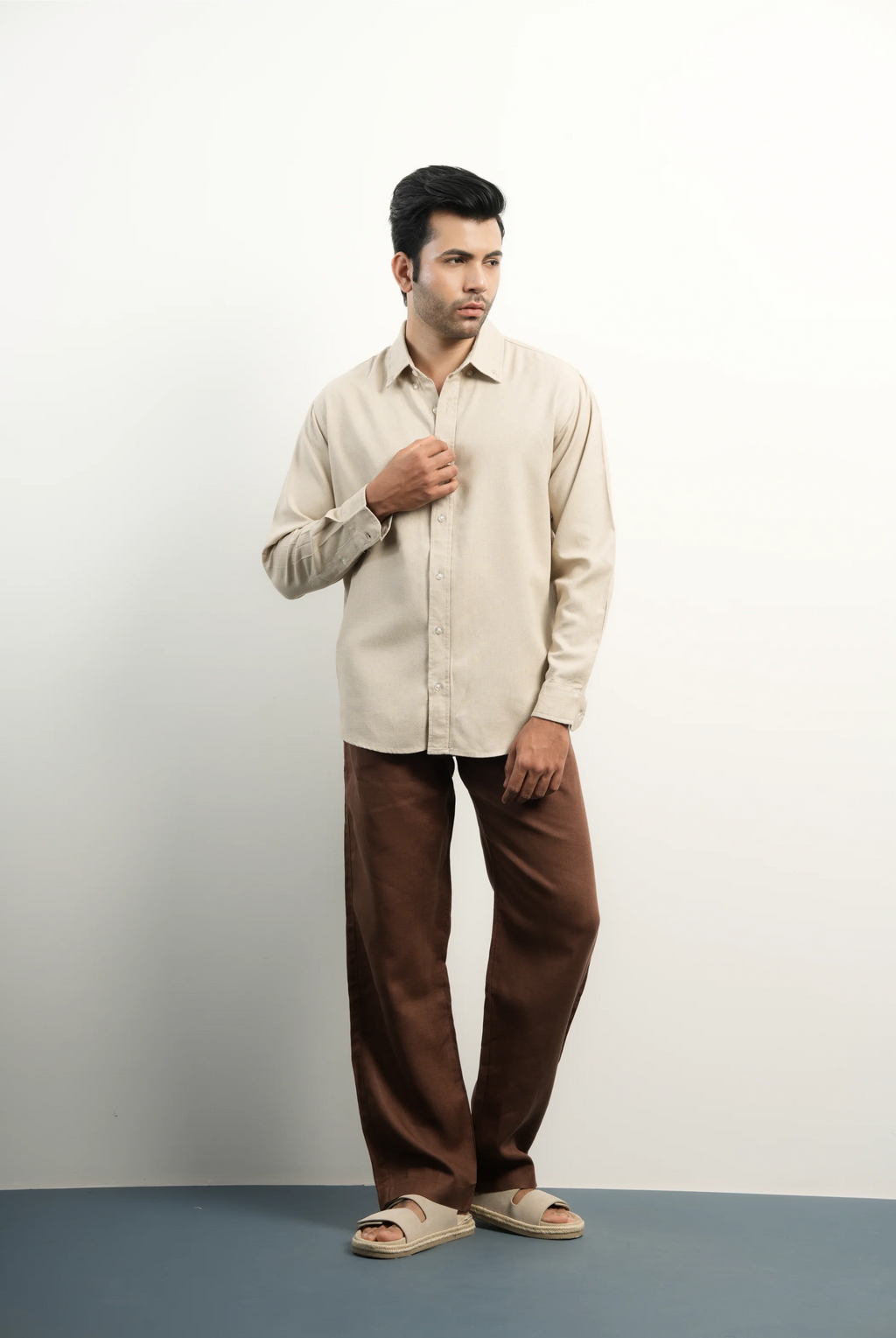 LINEN COTTON BEIGE SHIRTS