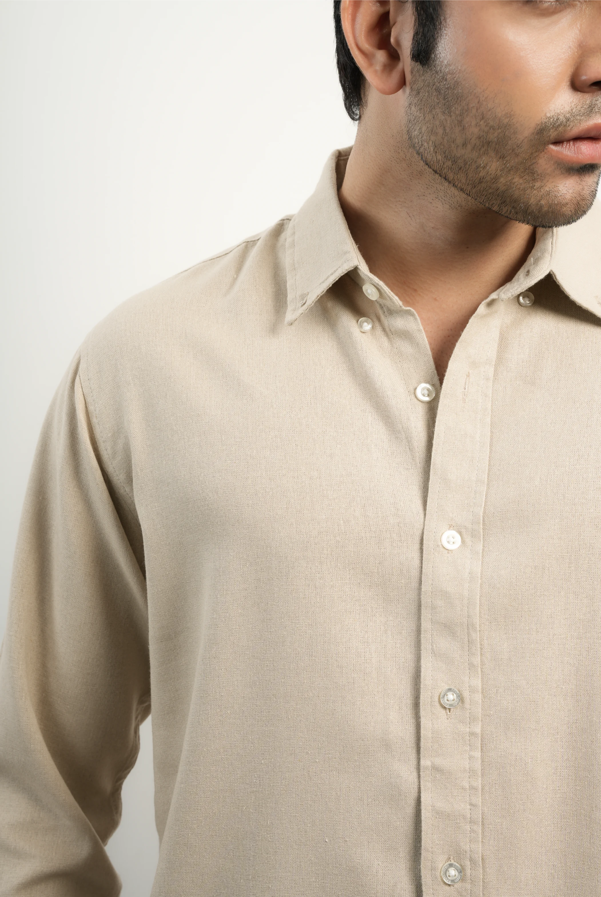 LINEN COTTON BEIGE SHIRTS