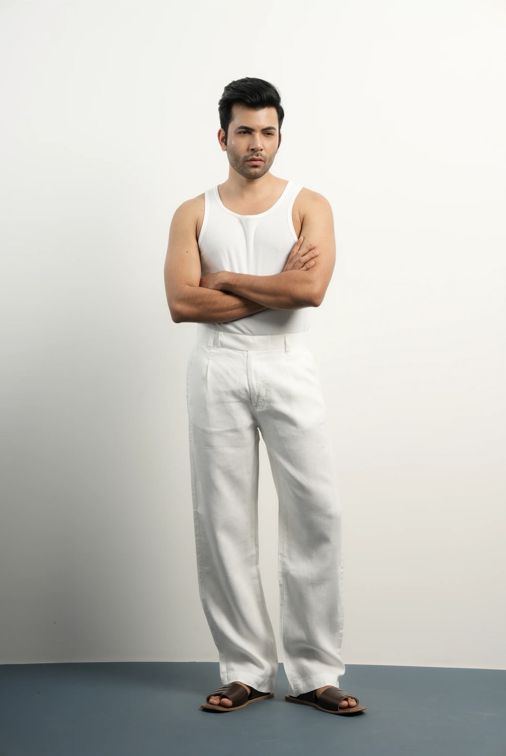 100% LINEN WHITE PANTS