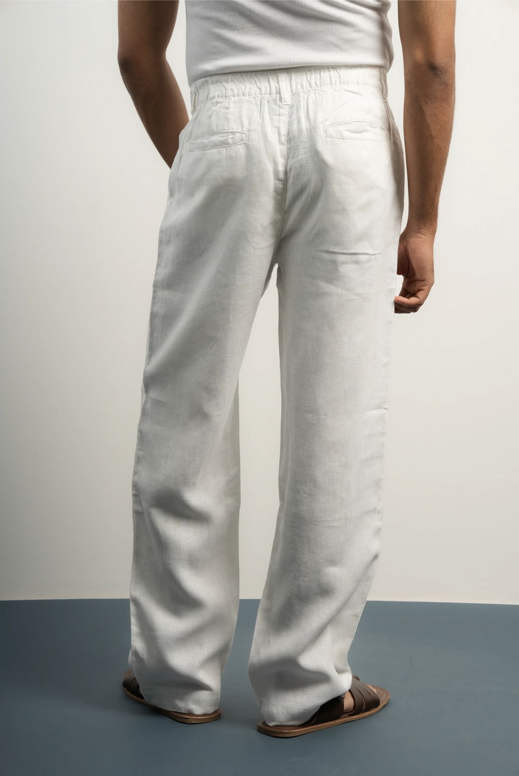 100% LINEN WHITE PANTS