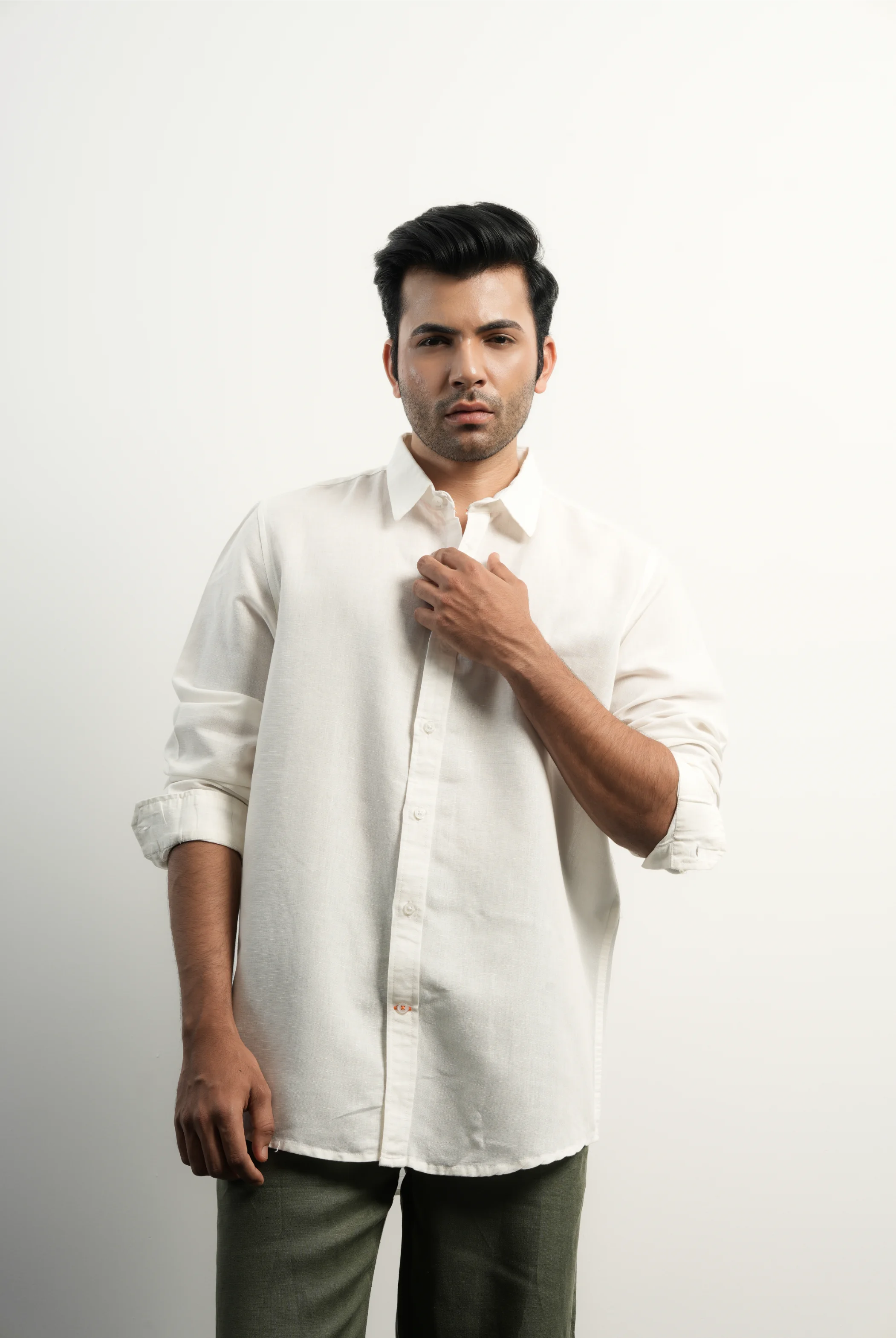 LINEN-COTTON WHITE SHIRT