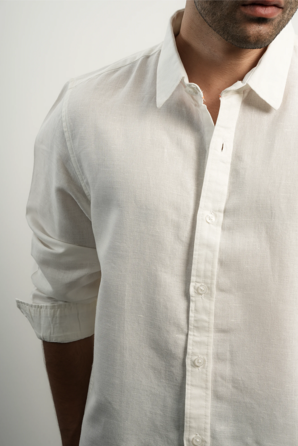 LINEN-COTTON WHITE SHIRT