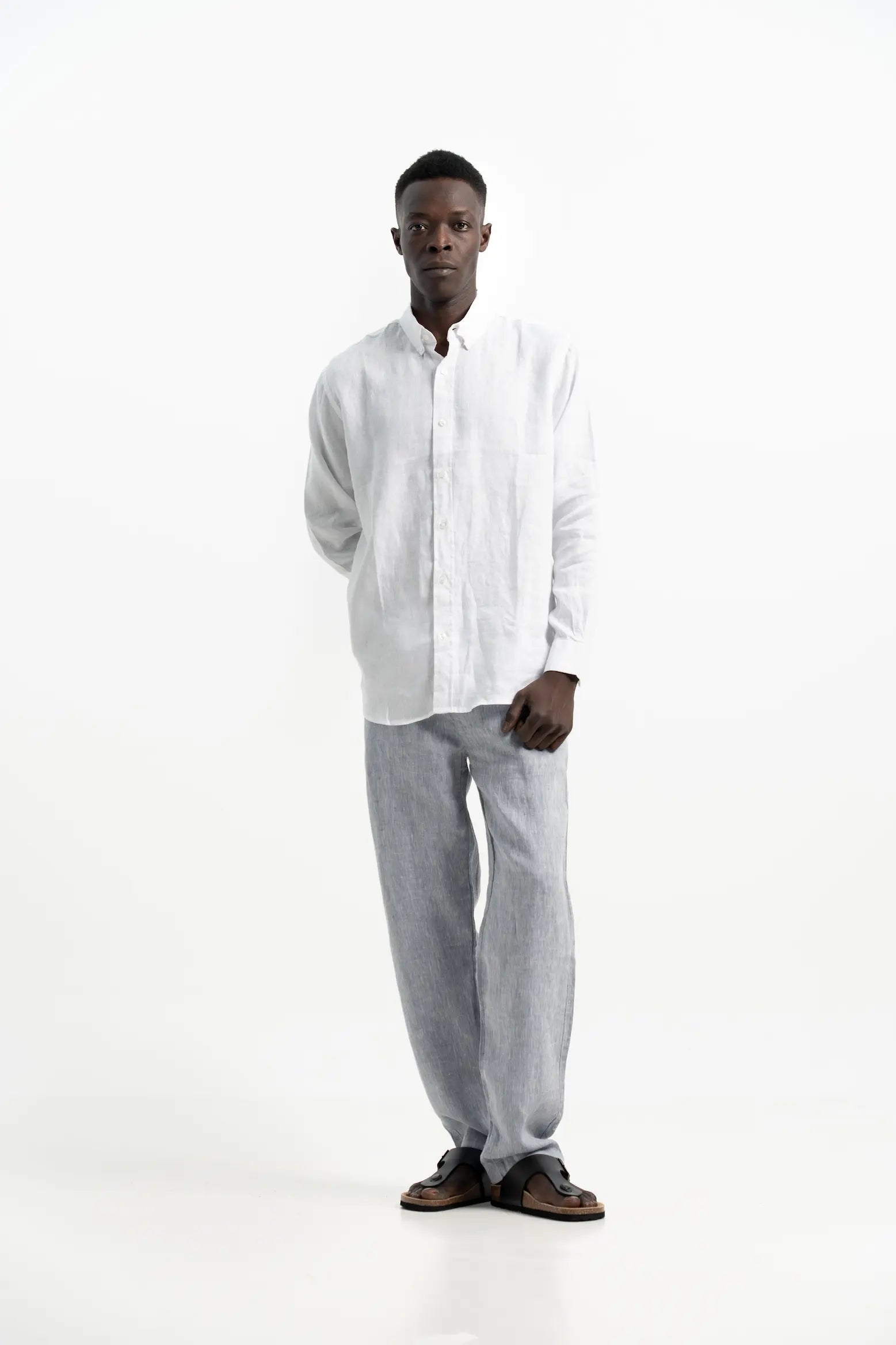 VELAIR LINEN PURE WHITE SHIRT