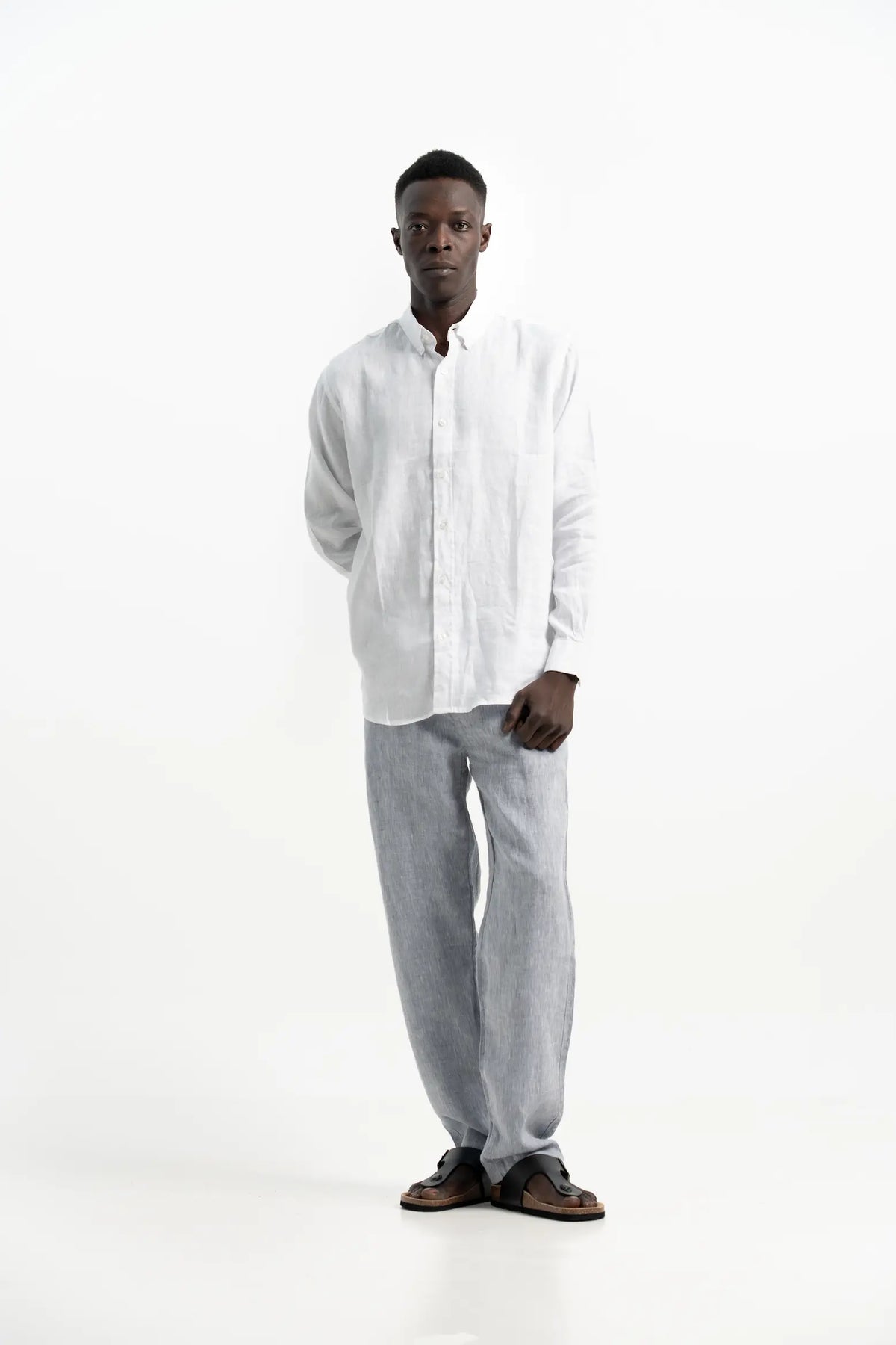VELAIR LINEN PURE WHITE SHIRT