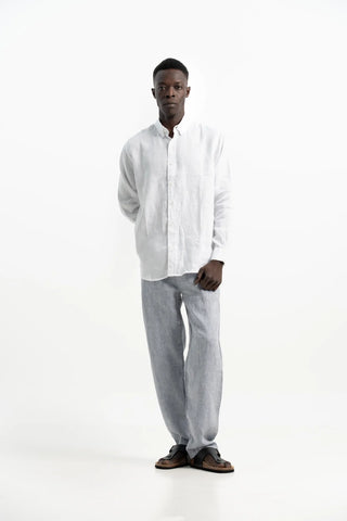 VELAIR LINEN PURE WHITE SHIRT