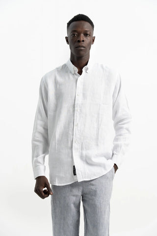 VELAIR LINEN PURE WHITE SHIRT