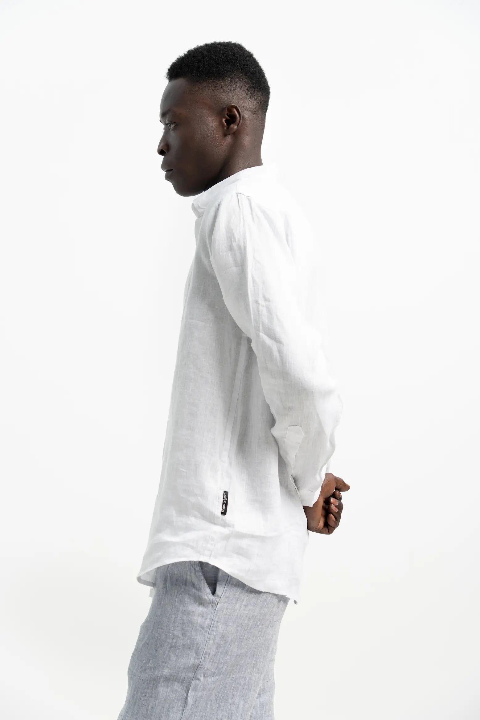 VELAIR LINEN PURE WHITE SHIRT