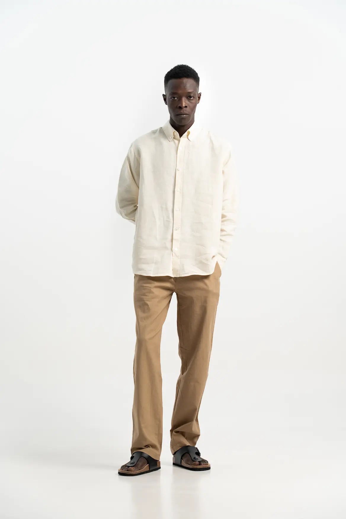 VELAIR LINEN OFF WHITE SHIRTS