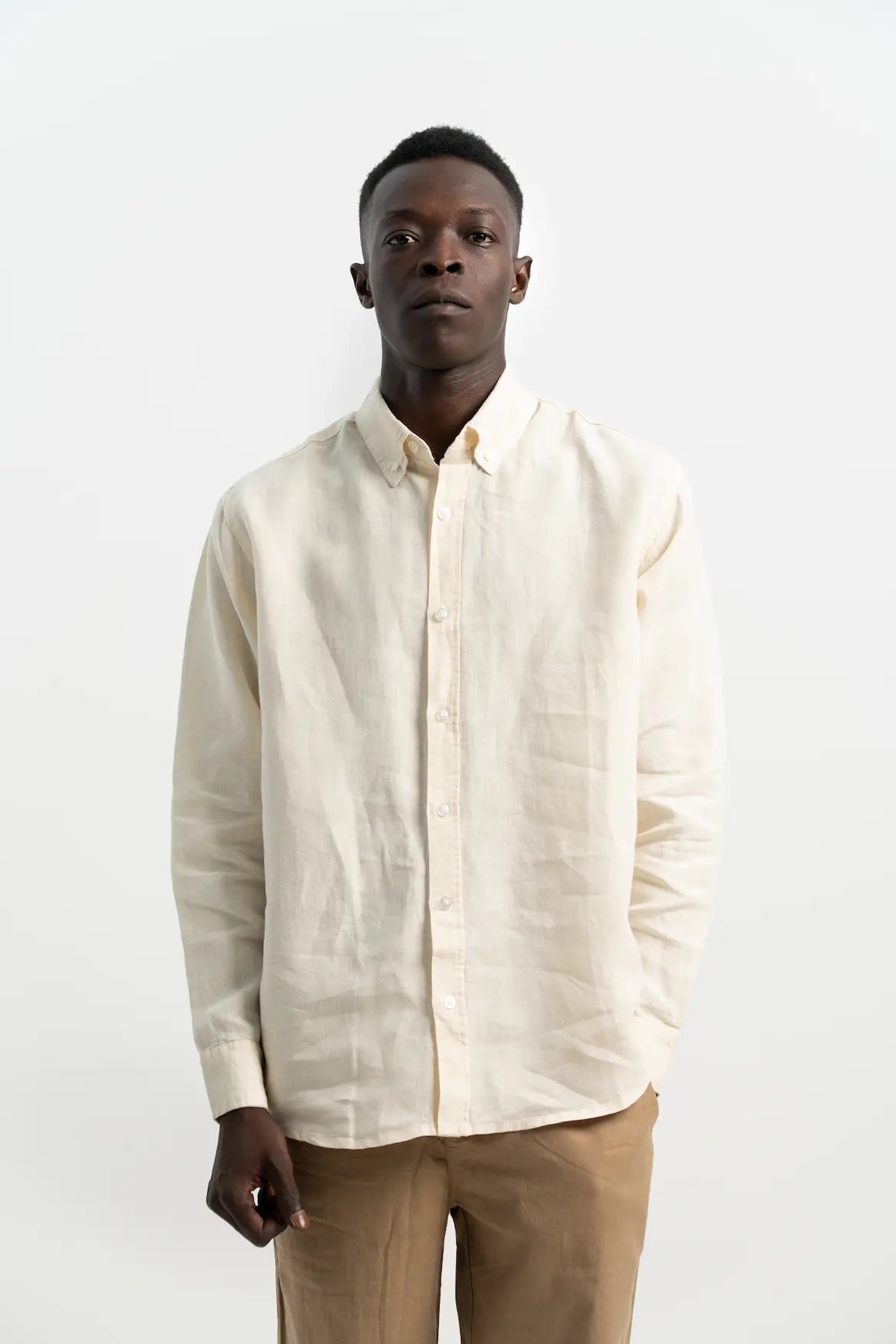 VELAIR LINEN OFF WHITE SHIRTS