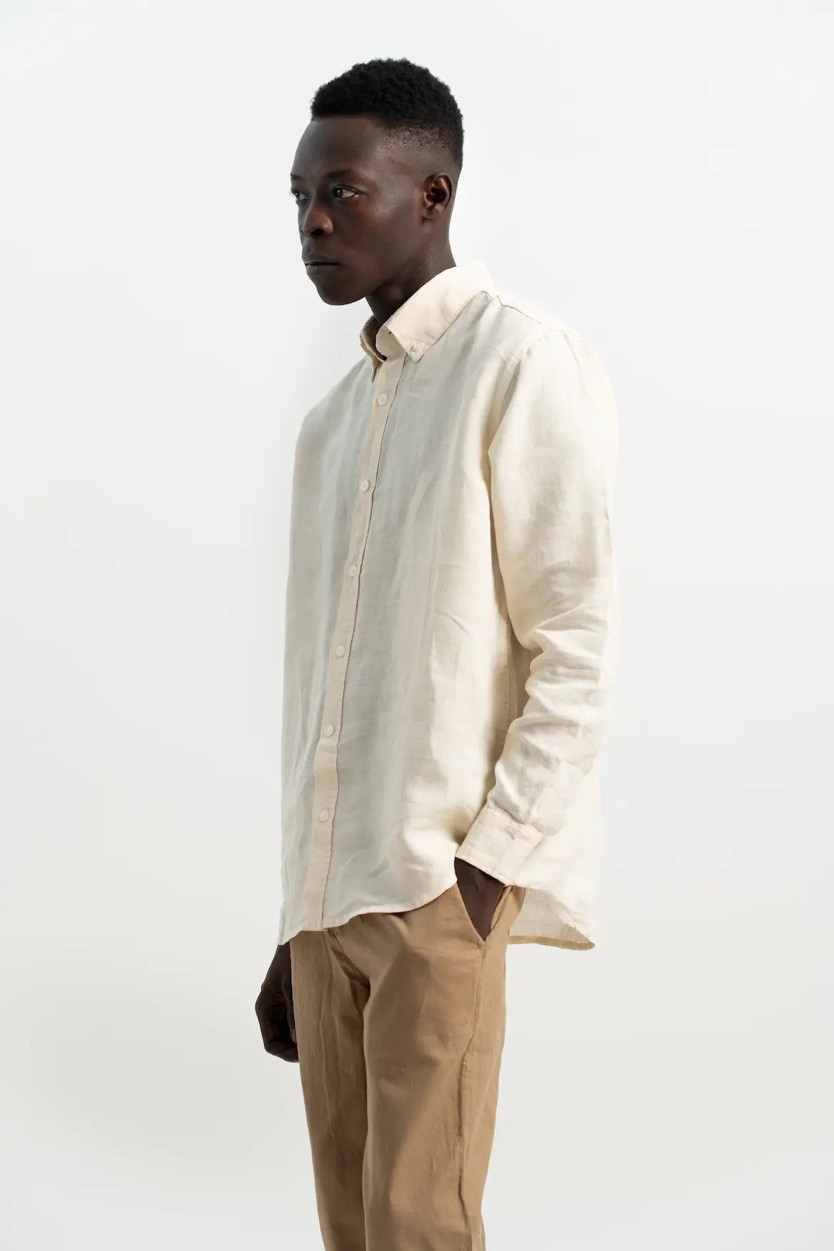 VELAIR LINEN OFF WHITE SHIRTS