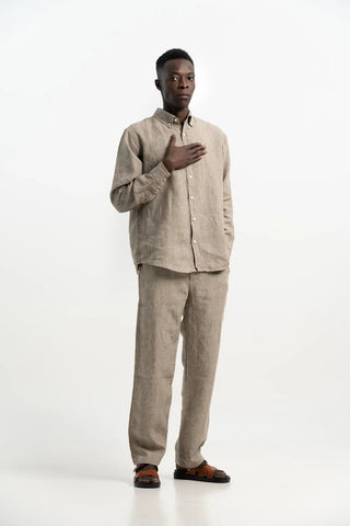 VELAIR LINEN CHECKS SHIRT