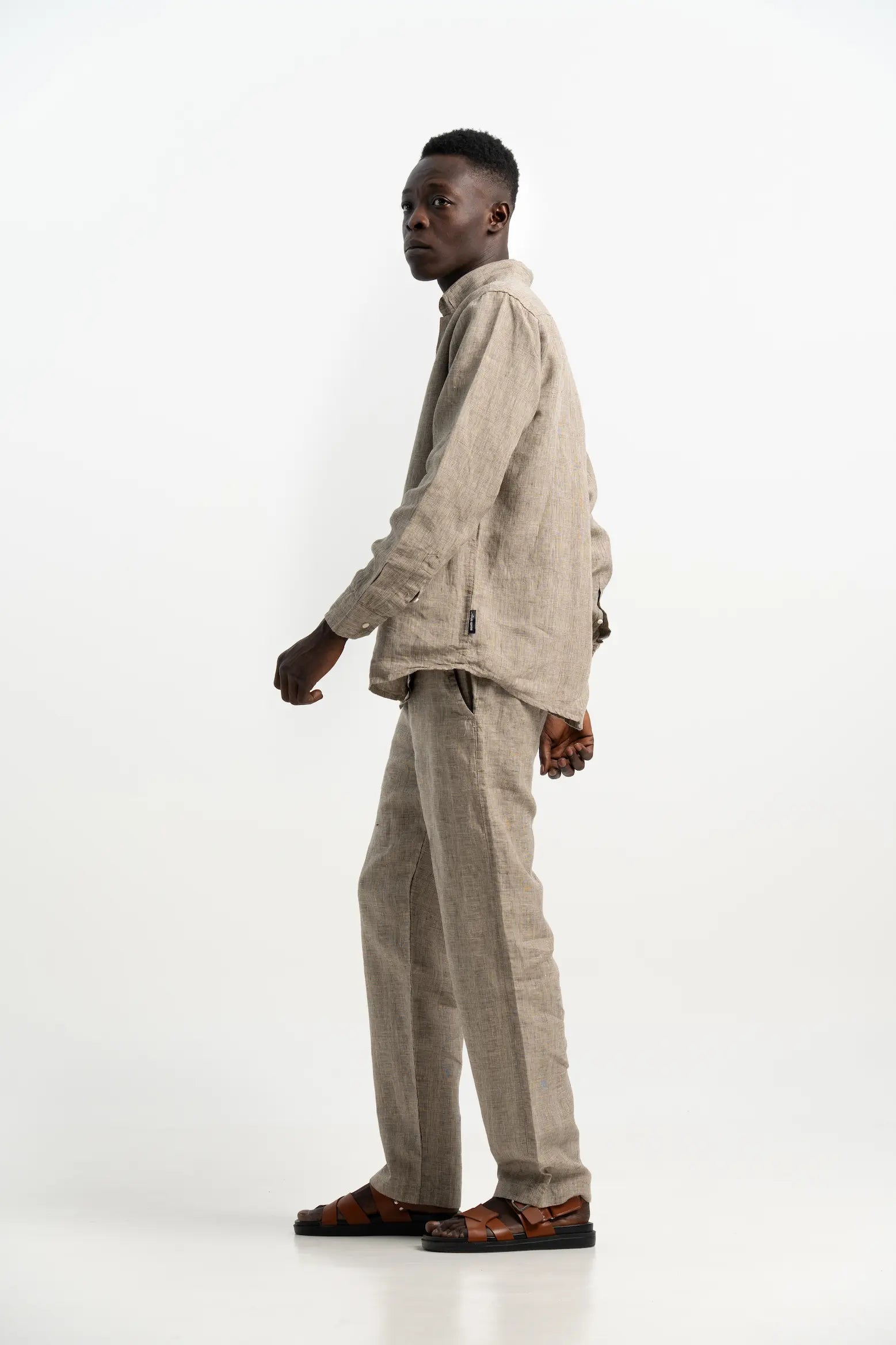VELAIR LINEN CHECKS SHIRT