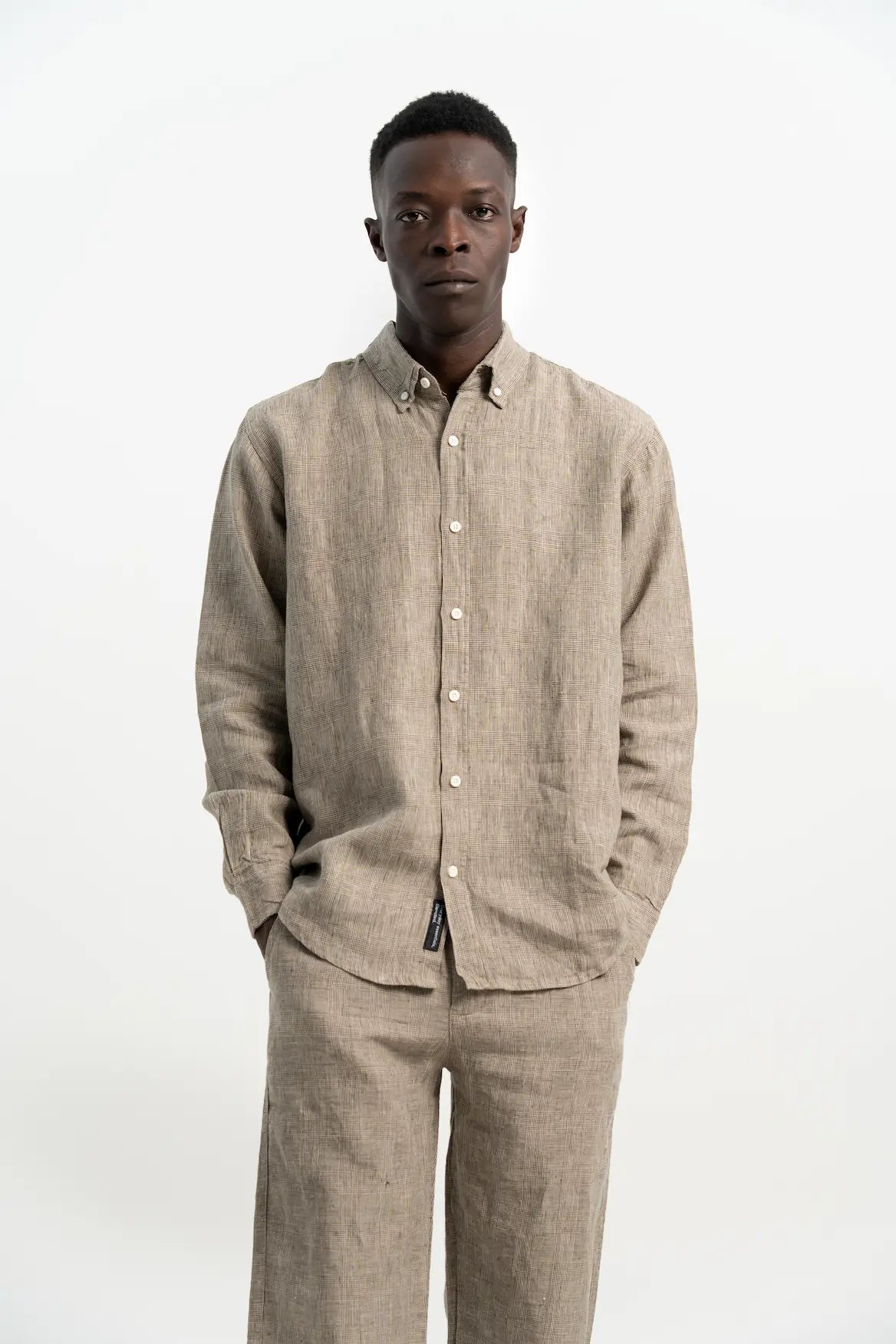 VELAIR LINEN CHECKS SHIRT