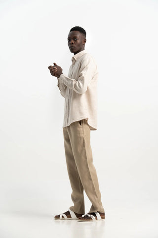 VELAIR LINEN BEIGE STORM SHIRT