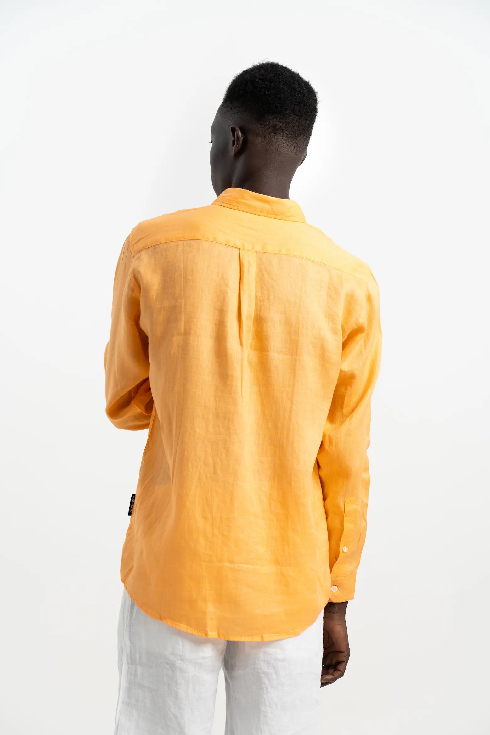VELAIR LINEN NEON ORANGE SHIRT