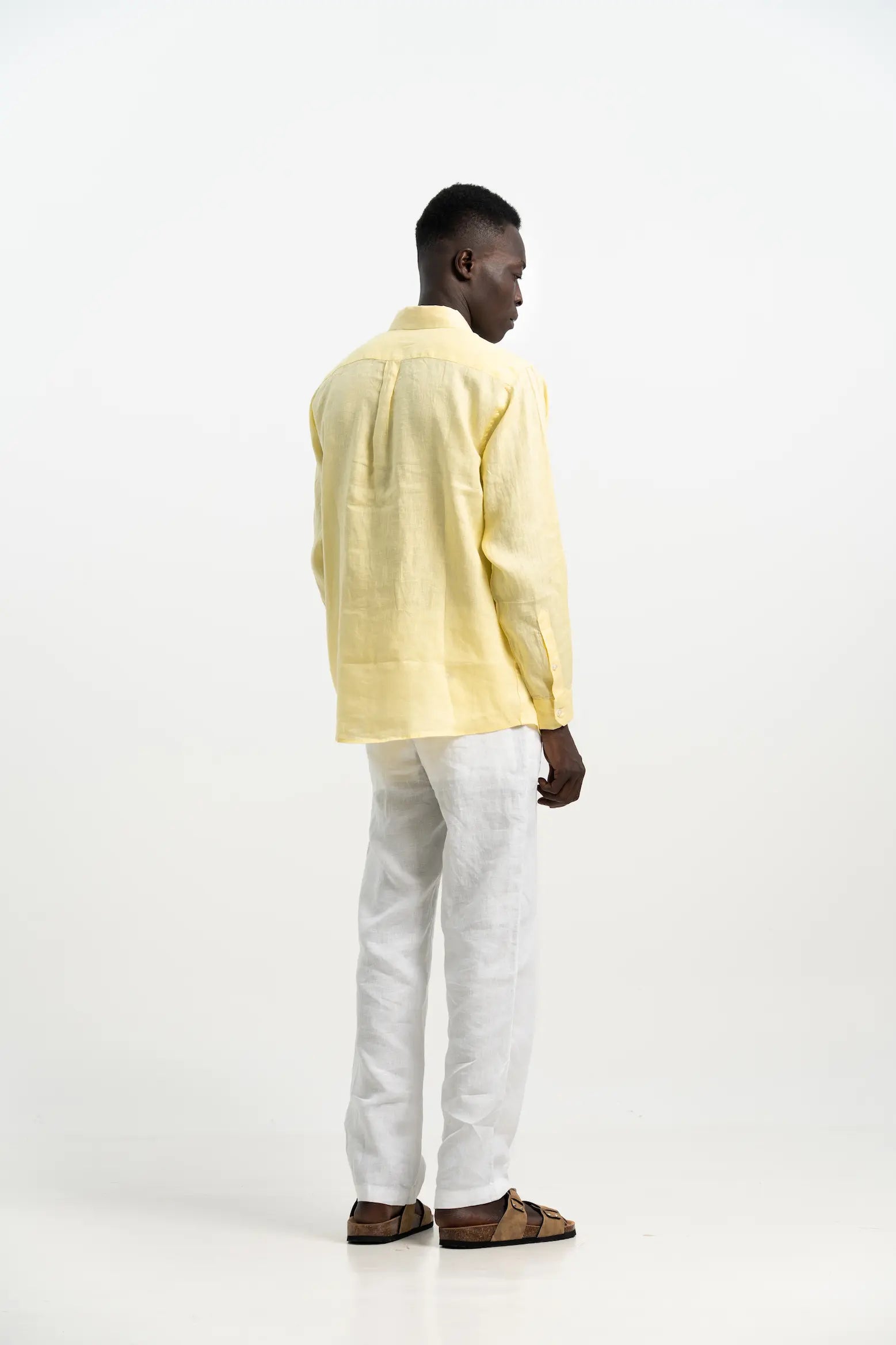 VELAIR LINEN PASTEL YELLOW SHIRT