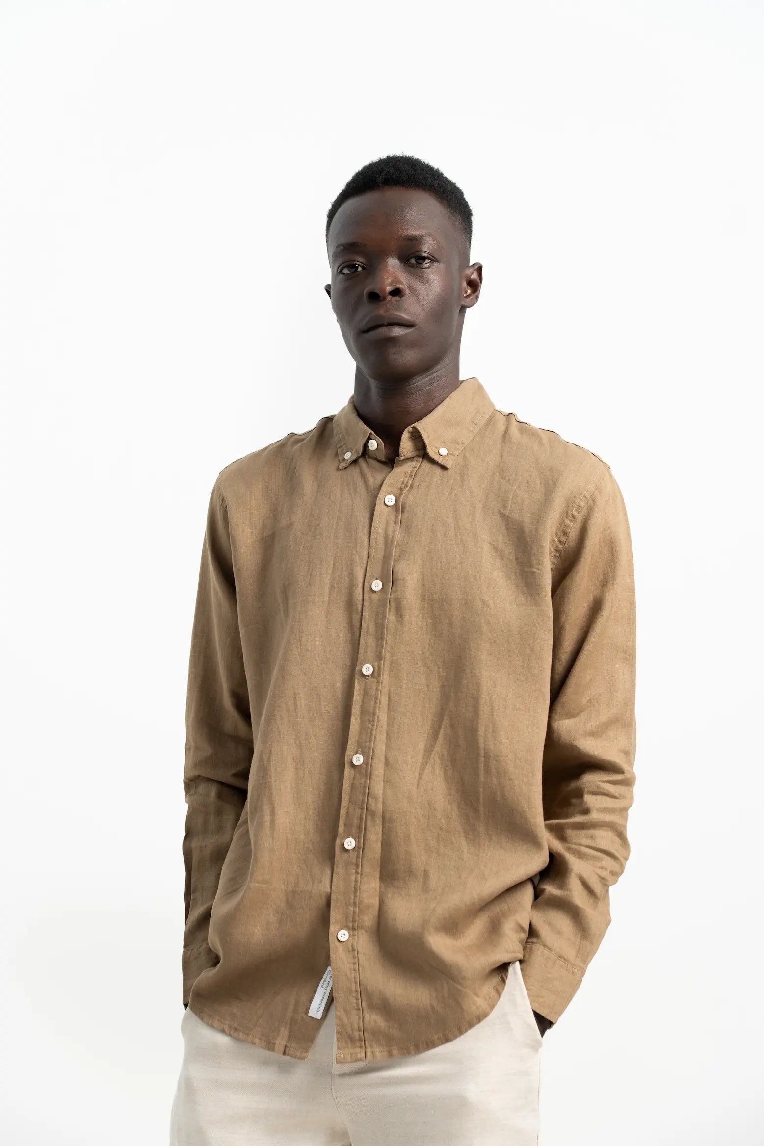 VELAIR LINEN BROWN SHIRTS