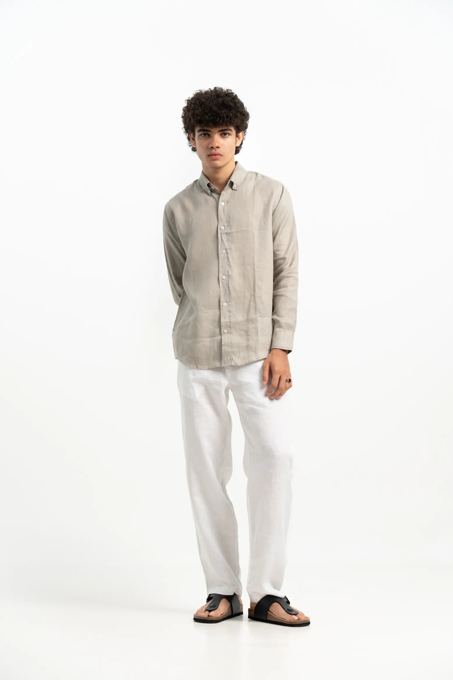 VELAIR LINEN ROYAL BEIGE SHIRT